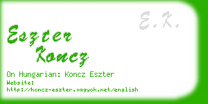 eszter koncz business card